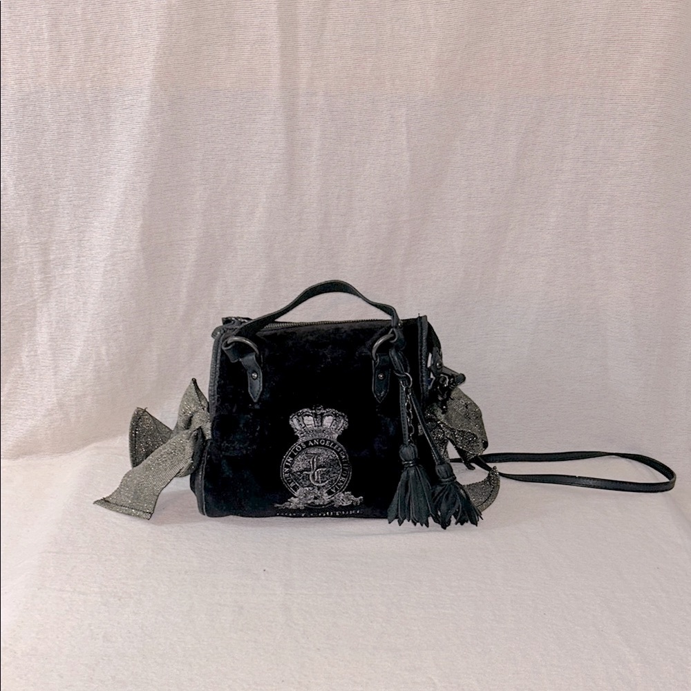 Vintage Juicy Couture Velour Velvet Satchel with Crossbody Strap